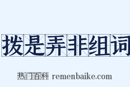 拨是弄非组词是什么意思的图片